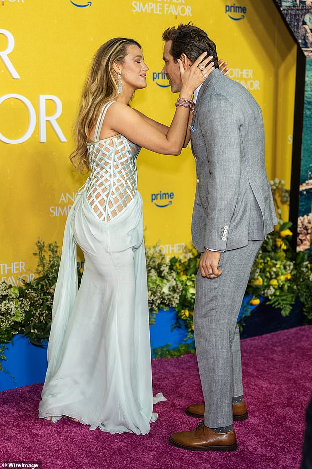Lively, 37, who is embroiled in seemingly never-ending legal drama with It Ends With Us co-star Justin Baldoni, 40, was seen packing on the PDA with Reynolds, 47, as they put on a united front at an NYC screening of the film on Sunday