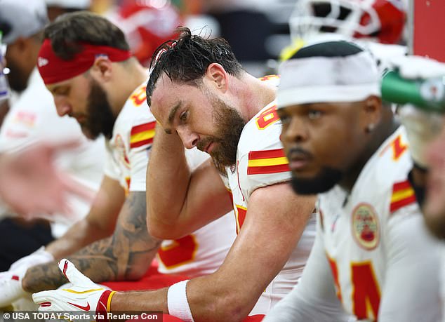It was a miserable night for Kelce, who almost retired after the game was finished