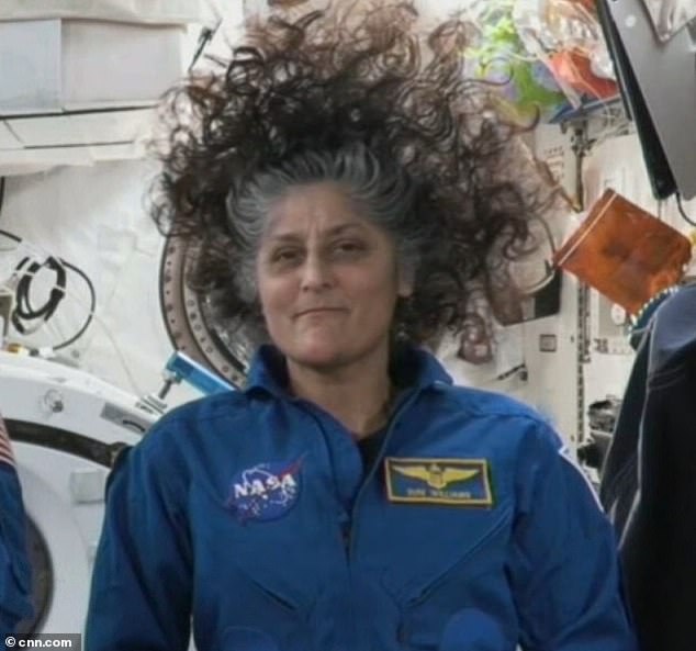 Suni Williams' vertical hair caught the attention of Donald Trump who dubbed her the 'woman with the wild hair'