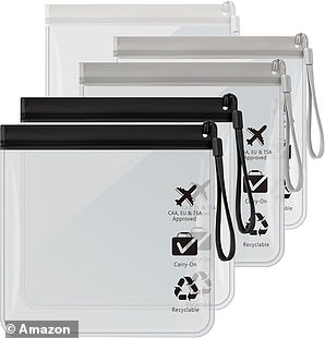 These airport-approved liquid bags meet TSA and EU security requirements, allowing for smooth and quick passage through security checks