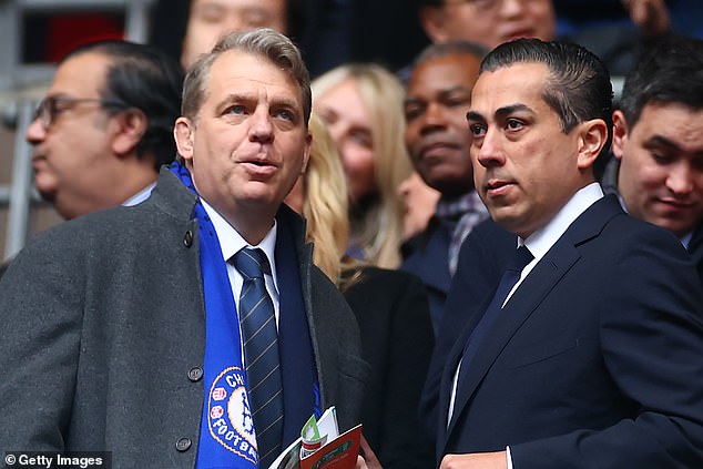 Any plans could be put on hold amid suggestions of internal conflict between co-controlling owners Todd Boehly (left) and Clearlake Capital (director Behdad Eghbali pictured right)