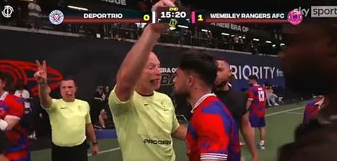 Both of the players were sent to the sinbin for two minutes as punishment for the fracas