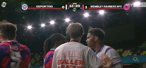 Lescott and Pires (not pictured) were forcibly separated before the game could continue