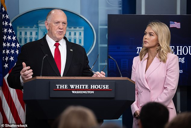 Border Czar Tom Homan and White House Press Secretary Karoline Leavitt marked the administration's immigration policy with a media briefing on Monday