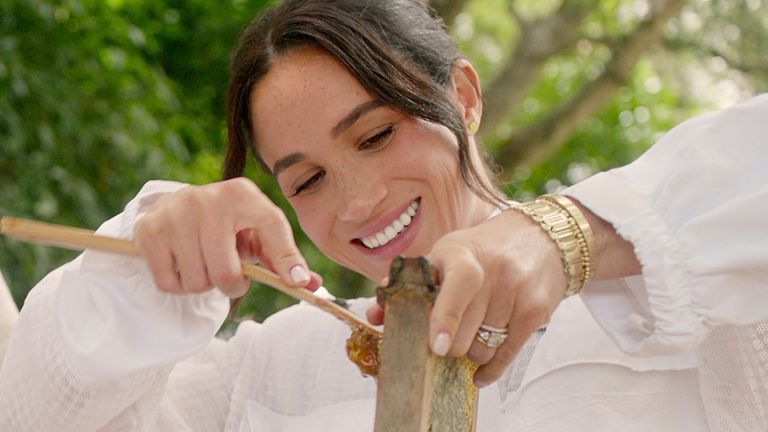 Branden Aroyan and Meghan, Duchess of Sussex.
Pic: Netflix