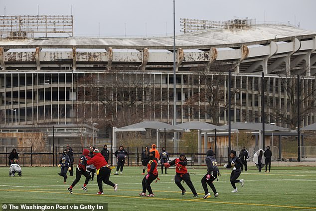 RFK Stadium was closed in 2019, but a prolonged demolition means it's mostly still standing