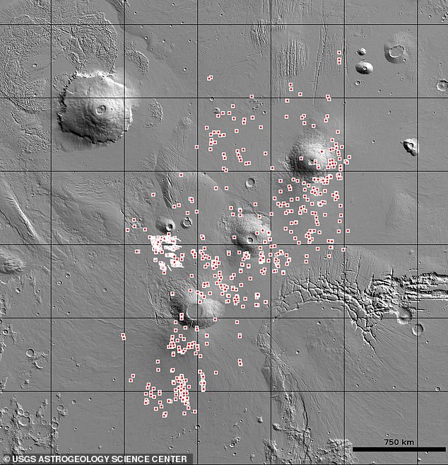 The USGS Astrogeology Science Center has mapped hundreds of possible sites that experts believe could be entry points to subterranean caves on Mars