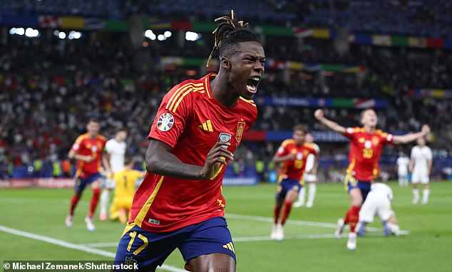 Nico Williams scored the opener when Spain beat England in last summer's Euro 2024 final