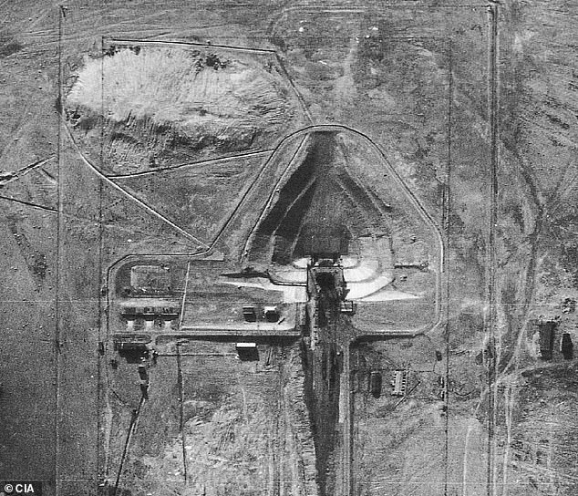 Area 51, officially referred to as the Groom Lake test facility or 'the Ranch,' was established in April 1955 when scouts spotted the area while flying over the Mojave Desert. Pictured is Area 51 taken during a 1957 U-2 flight