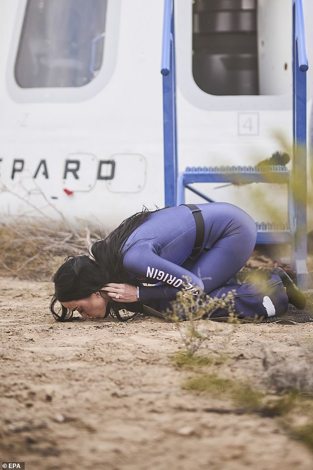 While Perry said we need to protect Earth after her launch to space, the mission released ozone-depleting greenhouse gas emissions. She returned from the mission and kissed the Earth in a display of appreciation