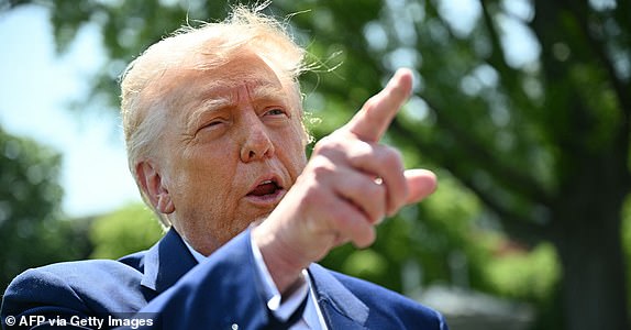 US President Donald Trump speaks to the media as he walks to board Marine One at the White House in Washington, DC, on April 29, 2025, as he departs for a rally in Michigan to mark his 10th day in office. (Photo by Mandel NGAN / AFP) (Photo by MANDEL NGAN/AFP via Getty Images)