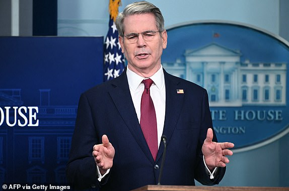 US Secretary of Treasury Scott Bessent speaks during the daily briefing in the Brady Briefing Room of the White House in Washington, DC, on April 29, 2025. (Photo by Mandel NGAN / AFP) (Photo by MANDEL NGAN/AFP via Getty Images)