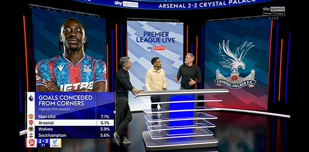 Jamie Carragher also pointed out how Arsenal have struggled to defend corners last week