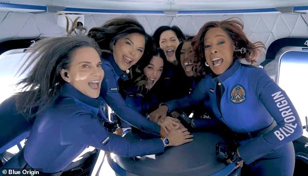 It's perhaps a bold demonstration of the New Shepherd rocket's safety features that Jeff Bezos was willing to send his soon-to-be wife up there with five other ladies