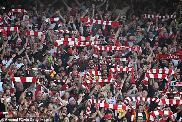 Arsenal fans were loud to begin with but were silenced after Ousmane Dembele's opening goal