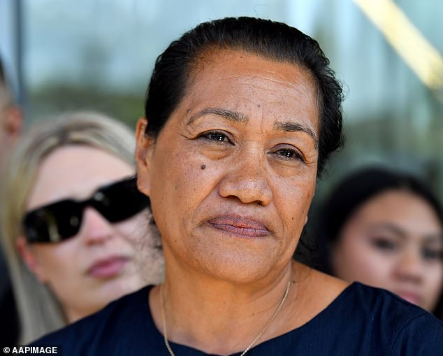 Titmuss' mother Lafo (pictured right) released a statement on Tuesday outlining the family's distress over Scamps' remarks