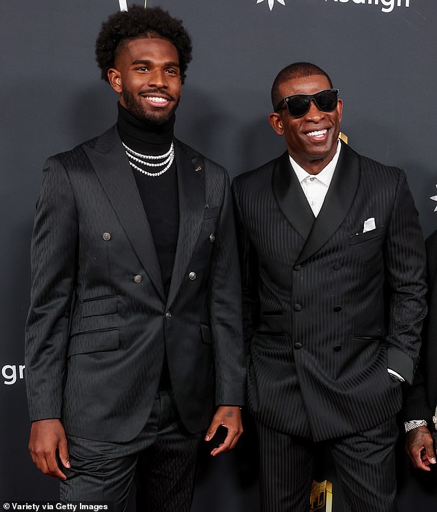His father, NFL legend Deion, cryptically railed against a 'lie' on Tuesday afternoon