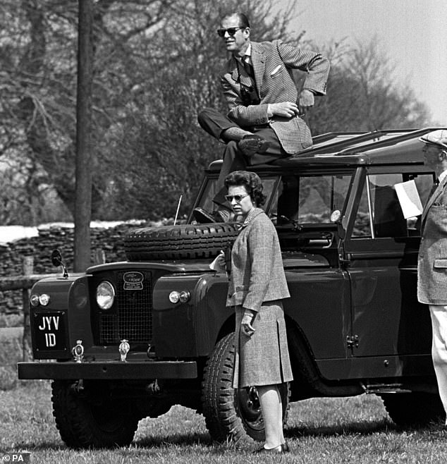 The late Queen and Prince Philip were frequently photographed driving themselves around in their Land Rovers and Range Rovers