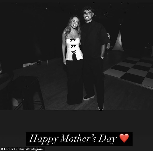 Kate is stepmother to Lorenz, Tate and Tia from Rio’s marriage to late wife Rebecca Ellison. Pictured: With Lorenz in a Mother's Day post
