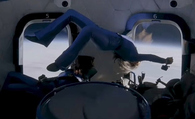 The crew spent just three minutes in zero gravity during the 11-minute mission that launched Monday at 9:30am ET from West Texas