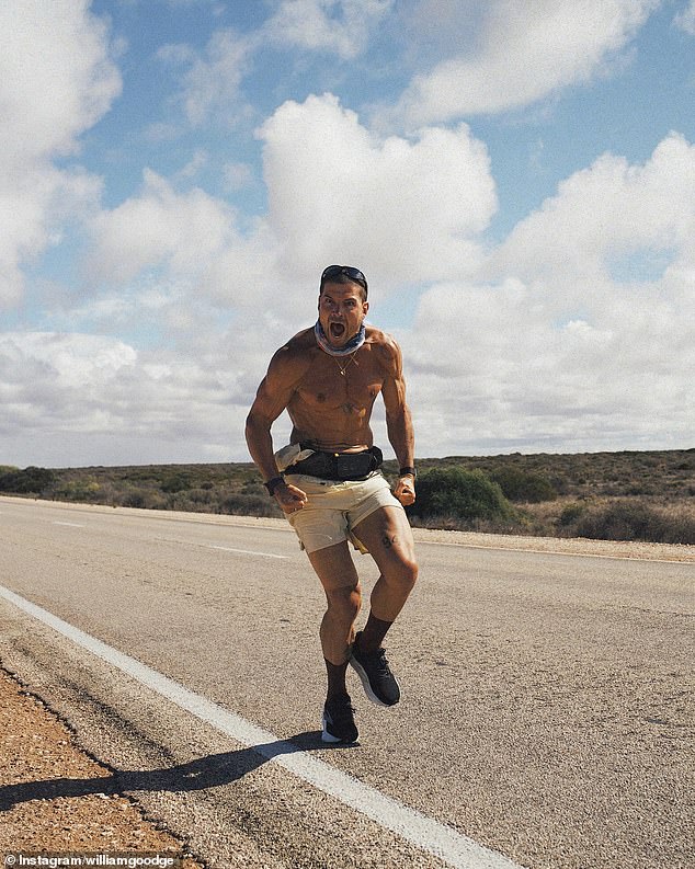 The 31-year-old is now attempting beat a record of 39 days to run from Cottesloe to Bondi - set by Aussie Chris Turnbull