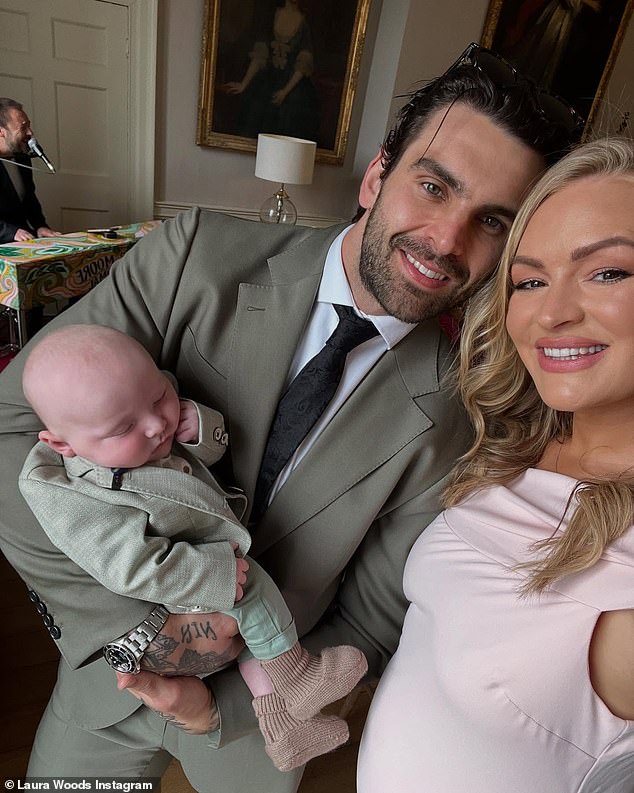 The TNT Sports presenter welcomed baby Leo in January with her fiance Adam Collard