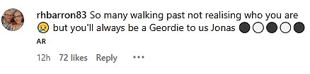 Fans paid tribute to the adopted Geordie in an avalanche of comments on Instagram and X