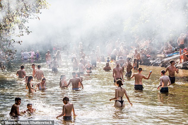 European nations including France, Italy, Spain, Germany and the UK faced one of the most dangerous periods of heat in the summer of 2022. Pictured, Hackney, east London on July 18, 2022