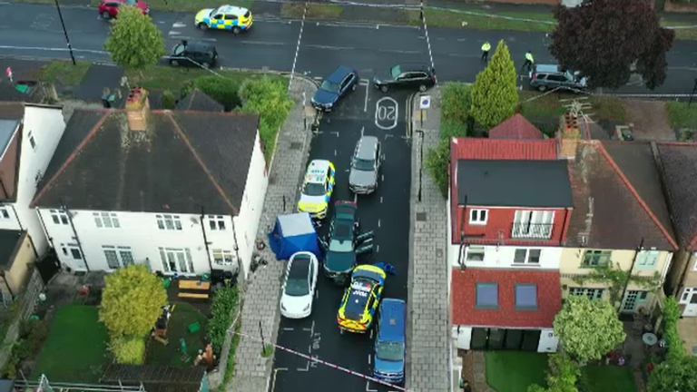 The scene of where Chris Kaba was shot in Brixton