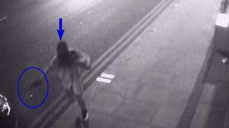 Undated handout photo issued by the Crown Prosecution Service (CPS) of grabs from footage of Chris Kaba who allegedly opened fire with a gun inside a busy London nightclub, Chris Kaba is arrowed in Blue. Chris Kaba was a "core member" of one of London's most dangerous gangs and was accused of being involved in two shootings in less than a week before he was killed by a police marksman, it can now be reported. Issue date: Tuesday October 22, 2024.