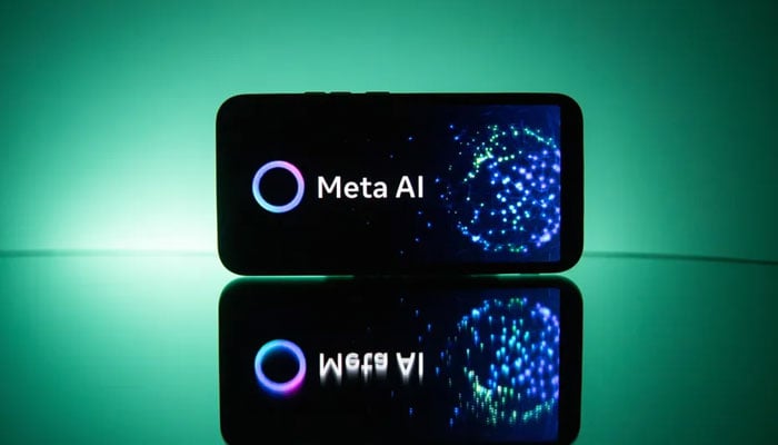 An illustration showing Meta AI being displayed on a cellphone screen. — AFP/File