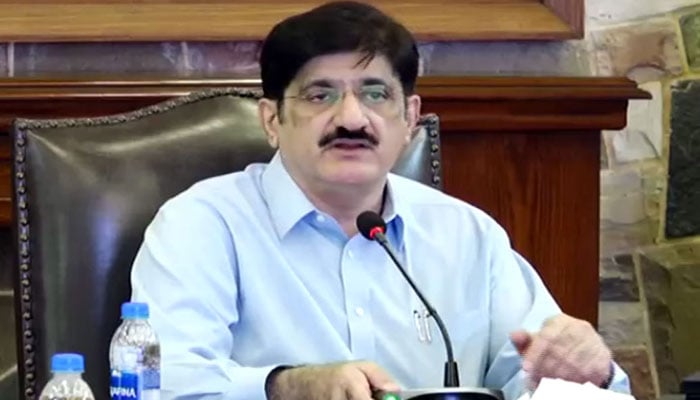 Sindh Chief Minister Murad Ali Shah chairs a meeting in this undated photo. — Radio Pakistan/File