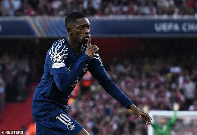 Ousmane Dembele scored the only goal of the game to give PSG a first-leg advantage