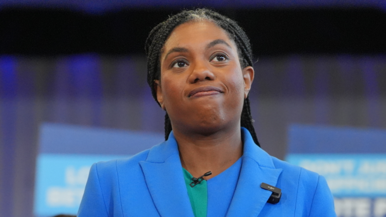 Conservative Party leader Kemi Badenoch speaking at their local election campaign launch at The Curzon Centre in Beaconsfield, Buckinghamshire. Picture date: Thursday March 20, 2025.
