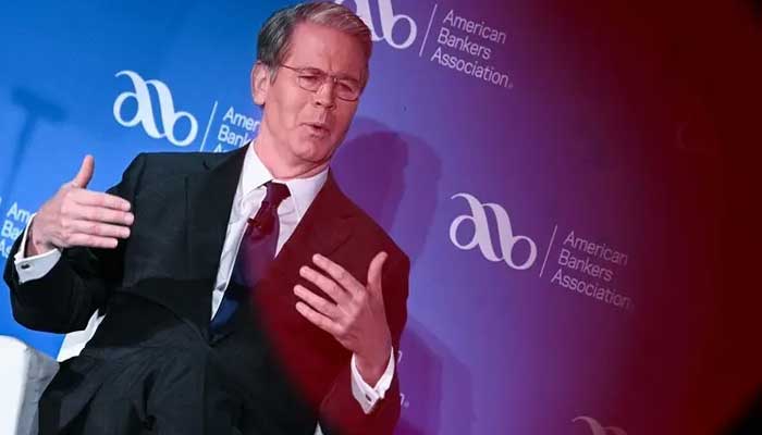 US Treasury Secretary Scott Bessent speaks at the American Bankers Association’s Washington Summit at the Walter E Washington Convention Center in Washington, DC on April 9, 2025. — Reuters