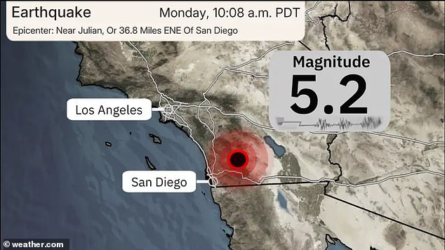 Monday's earthquake struck around 10 a.m. PT and was felt across Southern California, including across Los Angeles