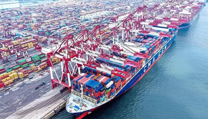Container ships berthed in Qingdao, China. — AFP