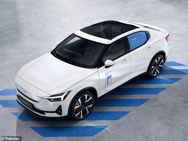 Polestar's UK boss said he hopes the introduction of the certificates for its Polestar 2 (pictured) will give Britons 'transparency' and 'peace of mind' when purchasing second-hand electric cars