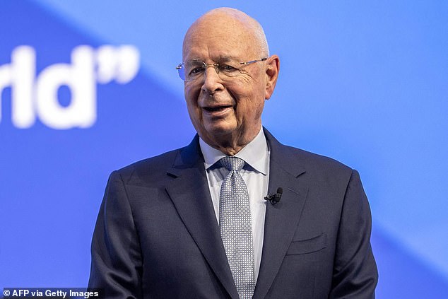 Denial: Davos founder Klaus Schwab (pictured) reportedly faces accusations including that he asked junior staff to withdraw thousands of dollars from cash machines