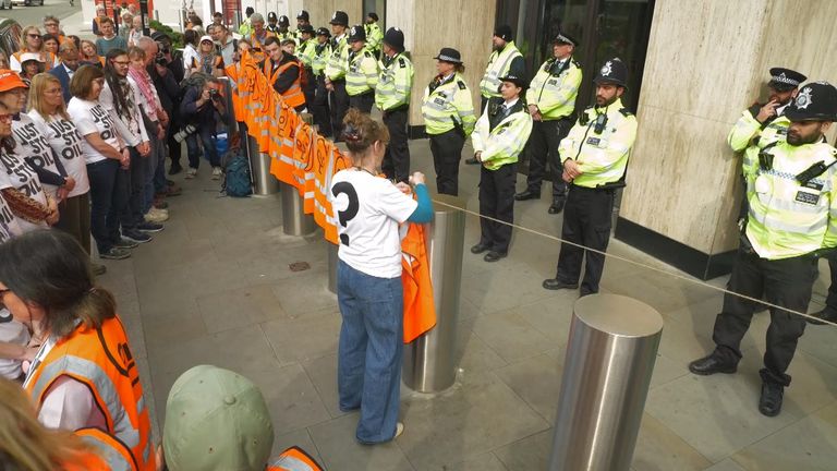 JSO hangs up its high vis jackets in central London on Saturday