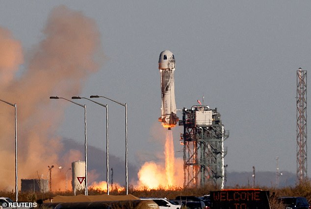 Blue Origin's New Shepard spacecraft takes passengers into space for approximately 3 minutes before returning to Earth
