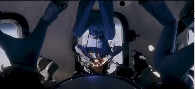 Katy Perry and the rest of the crew were turned upside down in zero gravity