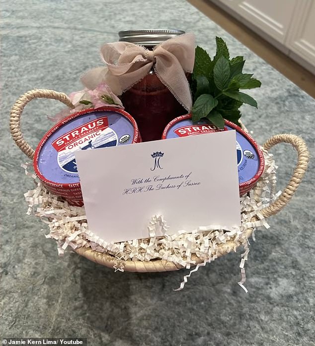 Meghan Markle is still using her royal title as she sent her friend Jamie Kern Lima a gift basket addressed from 'HRH, The Duchess of Sussex'