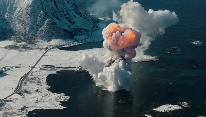 Spectrum rocket from the German startup Isar Aerospace explodes after falling down, in Andoeya, Norway March 30, 2025. — Reuters