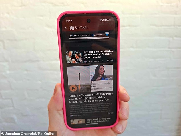MailOnline tests out the new handset, described as a more accessible alternative to Google’s flagship Pixel 9 (£799)