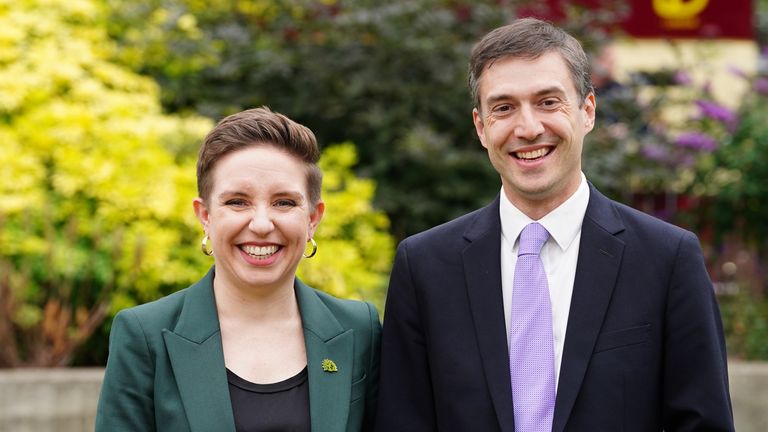Green party co-leaders Carla Denyer and Adrian Ramsay.
File pic: PA