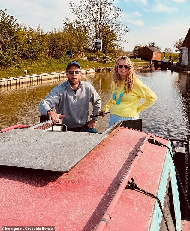 The socialite, who is expecting her second baby, appears happier than ever as she recently shared a snap on a sunny day, in a canal boat with her husband - baby bump in sight