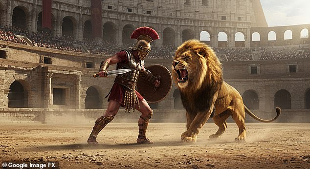 Bite marks found on a skeleton in a Roman cemetery in York have provided the first archaeological evidence of an epic battle between a gladiator and a lion