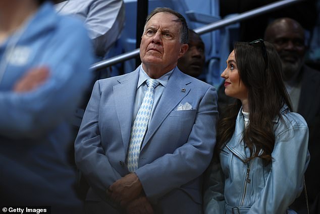 The couple, who have a 48-year age gap, are seen at a UNC basketball game last month