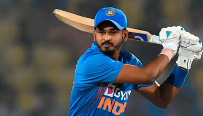 Indian batter Shreyas Iyer plays a shot during a match. — AFP/File